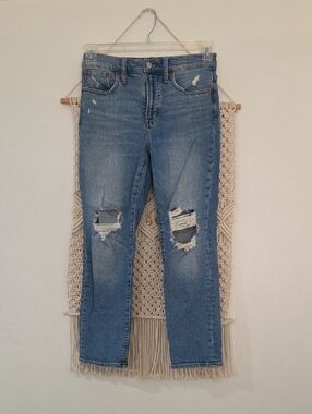 Madewell Light Blue Distressed Skinny Jeans